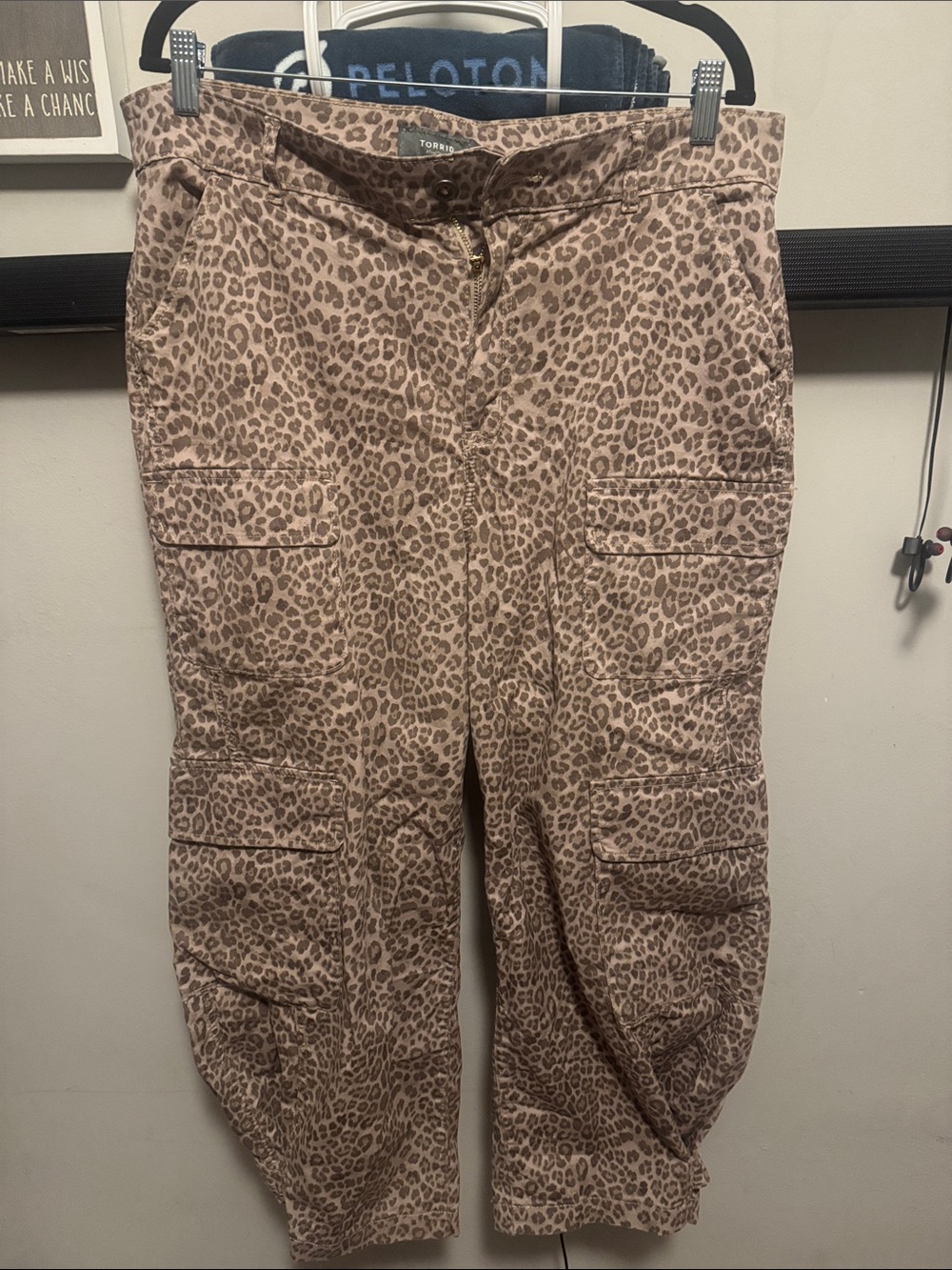 torrid Leopard Cargo Joggers in Taupe & Brown